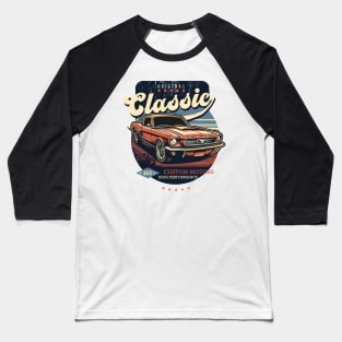 Classic Car Art Print Baseball T-Shirt